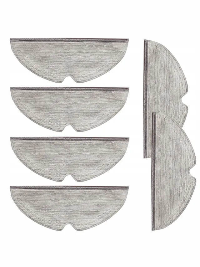 AreoSe Dweilpads voor Roborock S5 max , S6, S6 Max V, Q5 , Q7 - 6 stuks