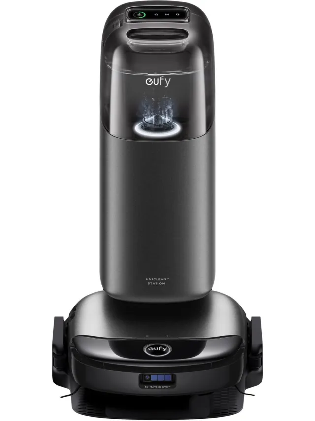 Eufy S1 Pro robotstofzuiger met alles-in-1 station en dweilfunctie - Zelfreinigend met ALWAYS CLEAN MOP™ & Eco Clean Ozon™ - 8.000Pa zuigkracht - Automatische moplift - Intelligente obstakeldetectie Zwart