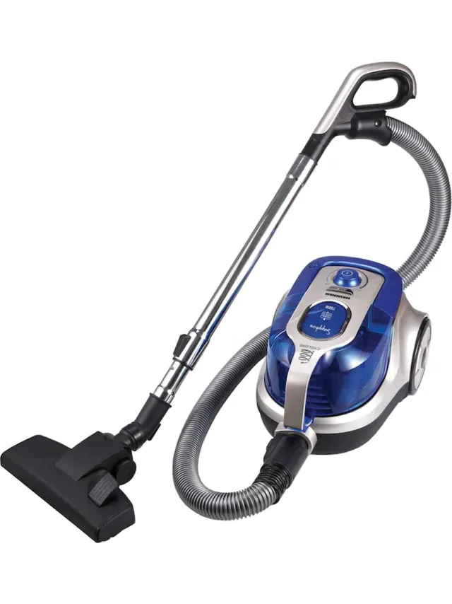 Heinner Sapphire Zakloze Stofzuiger – 750 W – 2,2 L Stofcapaciteit – Cycloonfilter – Dubbele HEPA-13 Filter – Blauw/Zilvergrijs