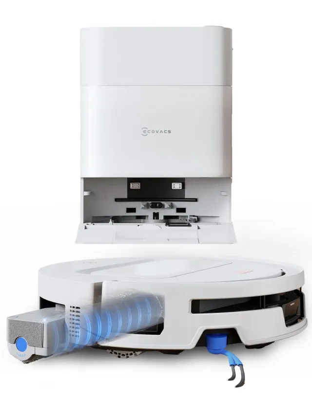 Ecovacs Deebot T90 Max Pro Omni – Robotstofzuiger Met Dweilfunctie – 40.000 Pa – 9,5 cm Ultradun – ZeroTangle 4.0 Anti-klit – Omni-Station – Wit
