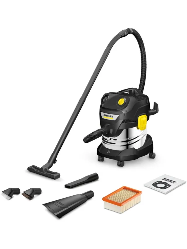 Kärcher Karcher WD 4 S Serie - Workshop Stofzuiger - 20L - 1100W - Blazerfunctie Zwart;Geel