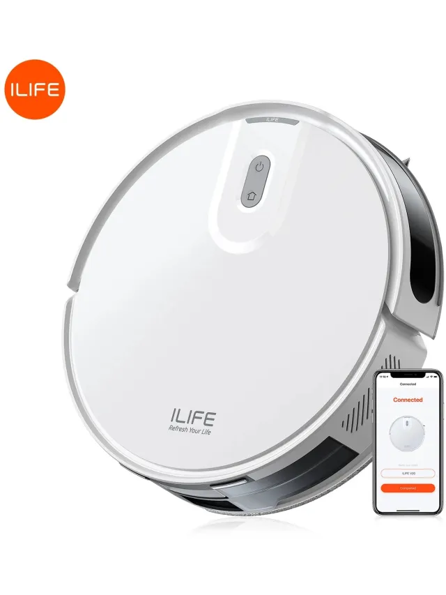 ILIFE V20 Robotstofzuiger - Automatische stofzuiger met dweilfunctie - Slimme lasernavigatie - Robotstofzuiger met dweilfunctie WIT