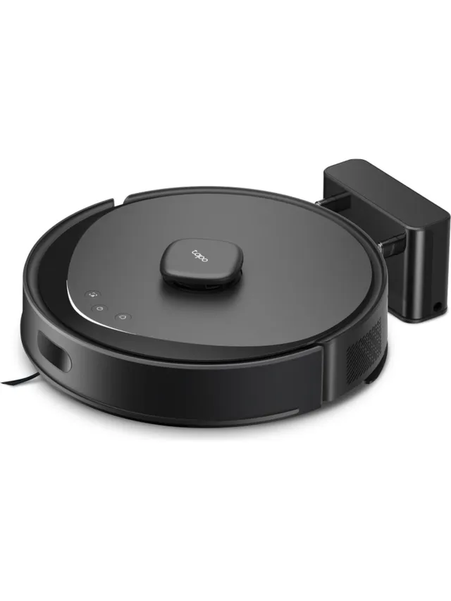 Tapo TP-Link Tapo RV30 Max Robotstofzuiger met dweilfunctie - 5300 Pa Hyperzuigkracht - LiDAR+IMU Dual-navigatie - Vacuüm & Dweil met Tapo IQ+ Smart Cleaning- Zwart