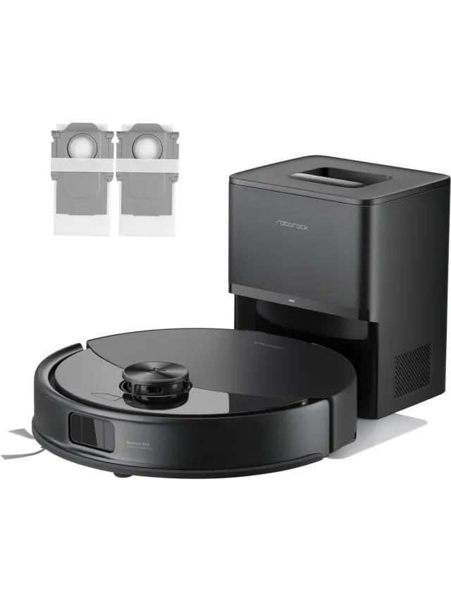 Roborock Q10 S5+ Set Robotstofzuiger en Dweil met Zelflediging-Zuigkracht van 10000 Pa-Vibrerende dweilpads-Handsfree Reinigen tot 7 Weken-Dubbel Anti-klitontwerp-Automatisch dweilen-Obstakelvermijding-Zwart-S8 Plus Upgrade-2 stofzakken