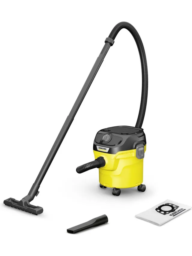 Kärcher Stofzuiger zonder zak Karcher WD1 1000W 12 Yellow / Black