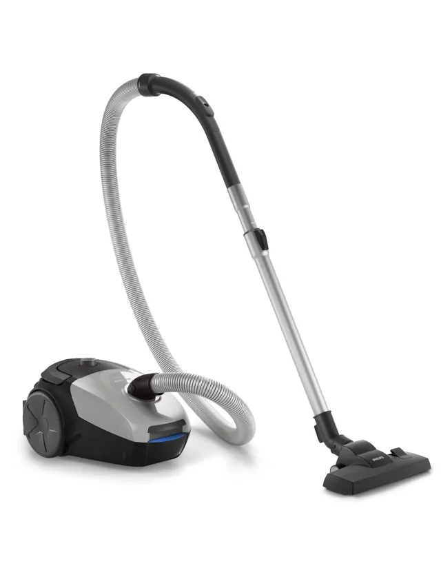 Philips 2000-Serie Stofzuiger met Zak - 900 W – Inclusief 4 Stofzakken en Extra Filter - Compact & Licht - 9 meter bereik - (FC8253/09) grijs