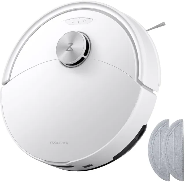 Roborock Q10 S5 Set Robotstofzuiger-10000 Pa Zuigkracht-Dubbele Anti-klitfunctie-VibraRise 2.0-Systeem–8 mm Dweillift–PreciSense LiDAR-navigatie–Obstakelvermijding–APP–Wit-2 Dweilen