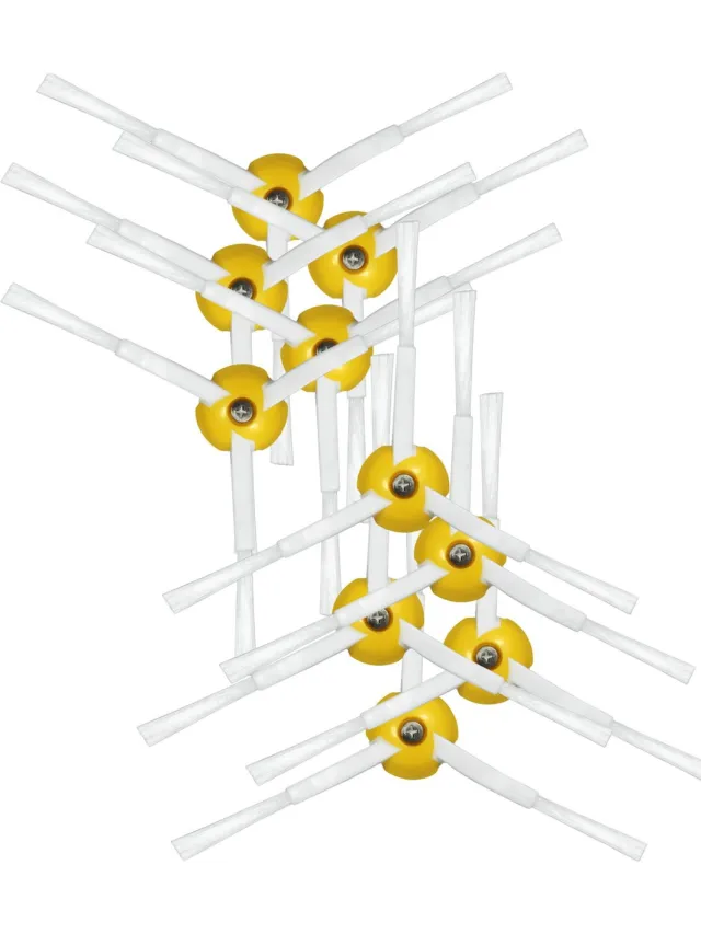 Dparts 10x Dparts zijborstel geschikt voor iRobot Roomba - voor 800-900 series - borstel vervangingsset robotstofzuiger - voor series 805 865 870 871 876 880 886 895 896 960 965 966 980 Geel