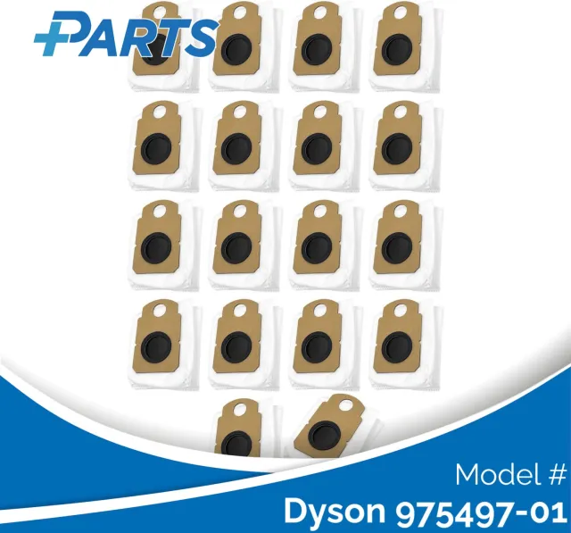 Plus.Parts Dyson 975497-01 Stofzakken (18 Stuks, Plus.Parts® alternatief voor 975738-01) Overig