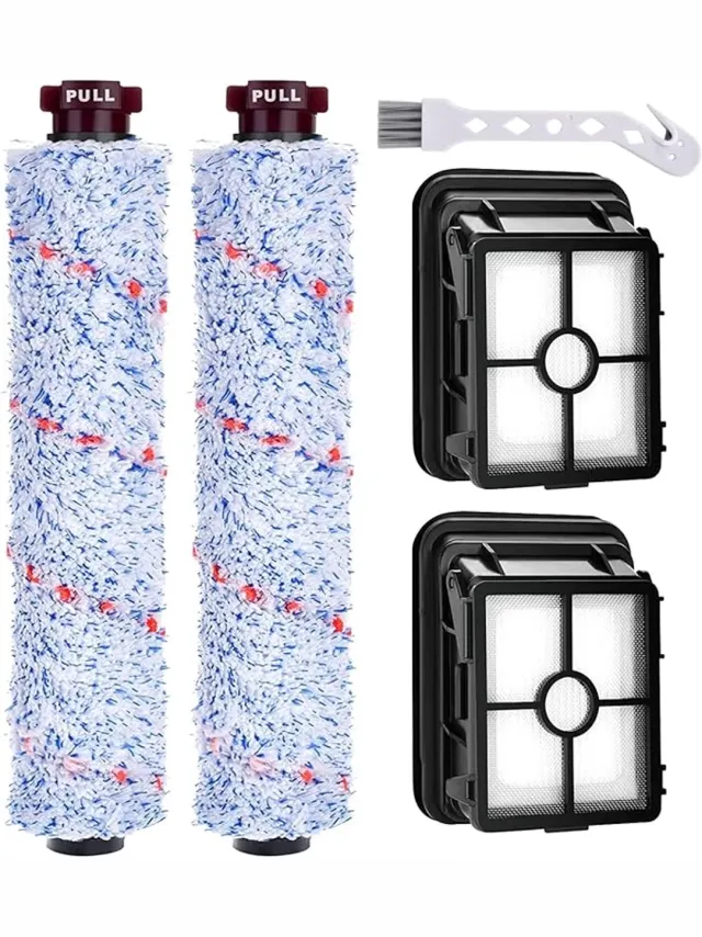 Bissell 3-in-1 accessoire, 2 multifunctionele rolborstels + 2 vervangingsfilters 1866F, geschikt voor Bissell CrossWave 17132, Pet Pro 2225N, 2582N
