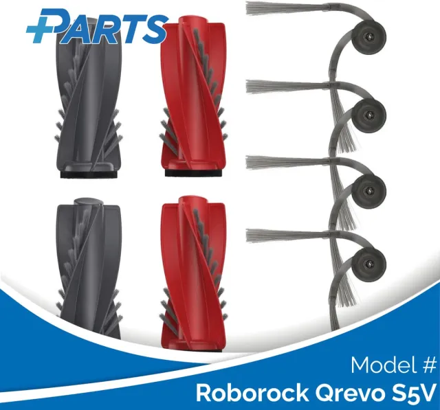 Plus.Parts Roborock Qrevo S5V Borstels (6 Stuks, Plus.Parts® alternatief voor 8.02.0363) Overig