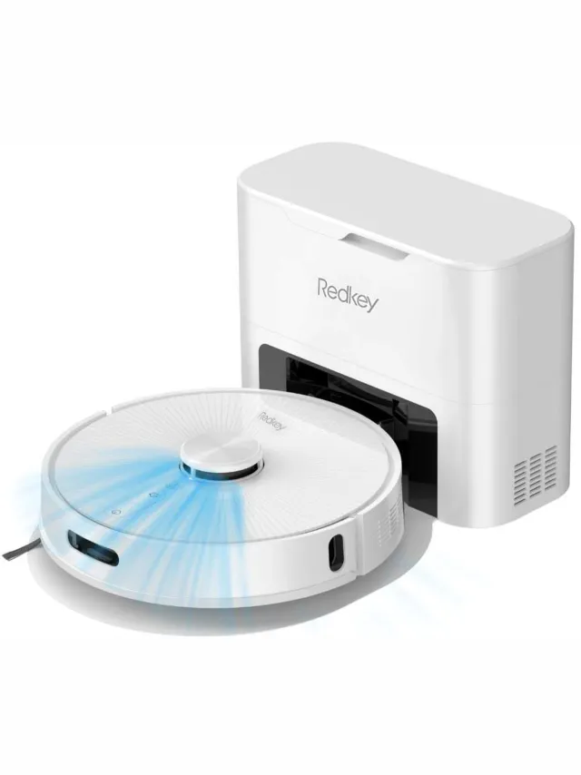 Redkey R10 Robotstofzuiger met Dweilfunctie - Robotstofzuiger met Laadstation - Robotstofzuiger leegt Automatisch - Robot Stofzuiger - Dweilrobot - Wit