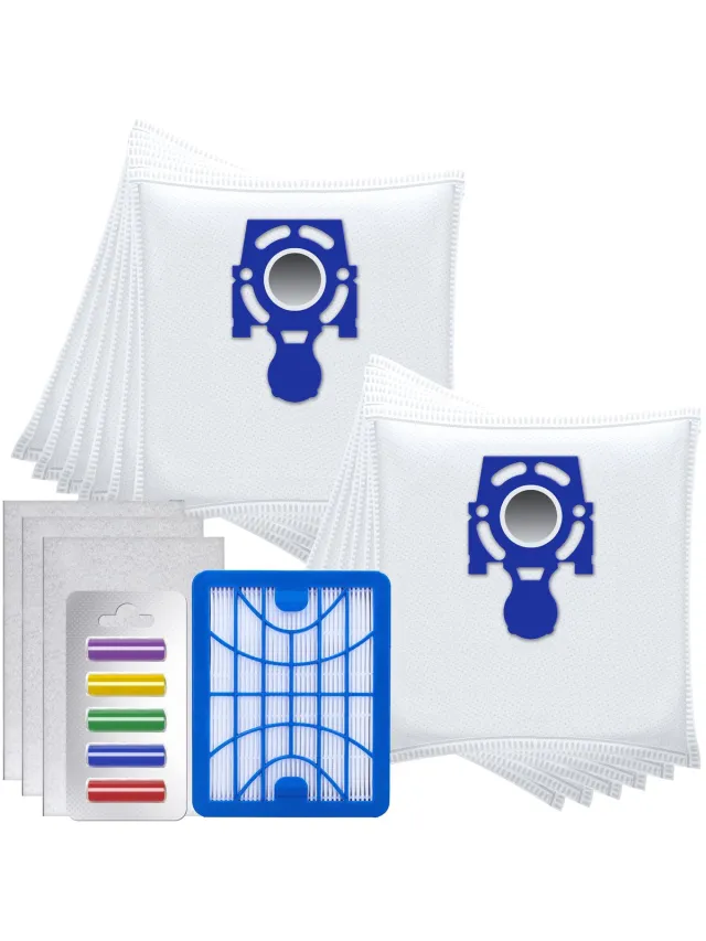 Sillar Set 12x Stofzuigerzak - microvezel - 1x Hepa filter - 1x geurstaafjes voor stofzuiger - vervangend - 3-laags filtersysteem - geschikt voor stofzuigers Zelmer Clarris Clarris Twix Cobra Oddysey