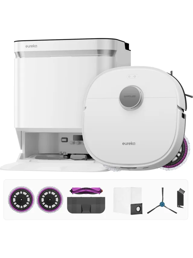 Eureka J15 Pro Ultra white - Robotstofzuiger met dweilfunctie - zelfreinigend basisstation Wit