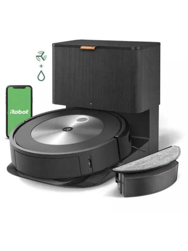 Irobot Roomba Combo j5+ Robotstofzuiger met Dweilfunctie - Objectdetectie en vermijding - Leegstation - Ideaal voor Huisdieren - j5578 Donkergrijs
