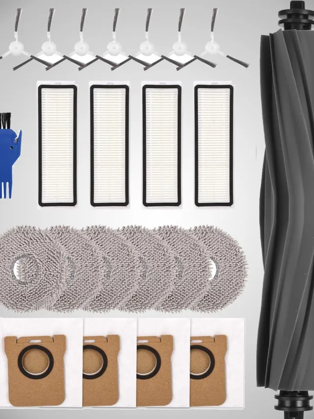 Geschikt voor Dreametech (Merkloos) Accessoireset geschikt voor Dreame L10s Ultra/L10 Ultra robotstofzuiger. Bevat: 1 hoofdborstel, 7 zijborstels, 4 filters, 6 dweilpads, 4 stofzakken en 1 reinigingsborstel. Blauw
