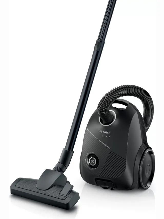 Bosch Bagged Vacuum Cleaner BOSCH BGBS2BA2 Black 600 W Zwart - Standaardmodel met wasbaar HEPA filter