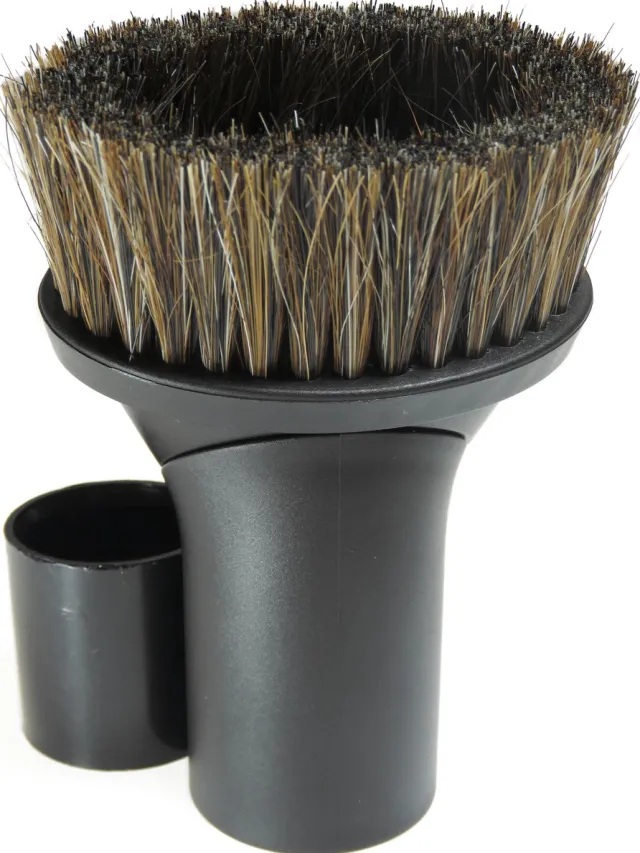 Dparts stofzuiger Plumeau universeel - borstel met paardenhaar - 32mm + 35mm - stofzuiger mondstuk, accessoires, opzetborstel, hulpstuk, zuigmond - geschikt voor Miele, Bosch, Siemens, Philips, Nilfisk, AEG, Inventum, Bestron, Karcher, Numatic Zwart