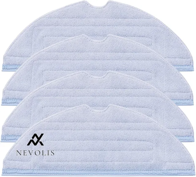 Nevolis Pack of 4 Cleaning Cloths for Roborock S8 S8+ S7 - S7 MaxV Ultra - S7 Pro Ultra - T7 - T7plus Robot Vacuum Cleaner Microfibre Soft Washable and Reusable Replacement Wiper Cloths Mop . 4pcs S7 Mop, 4 Pieces S8 Pro Ultra Mop, 8pcs S7 Mop, S7 Accessories, S8 Pro UItra Accessories