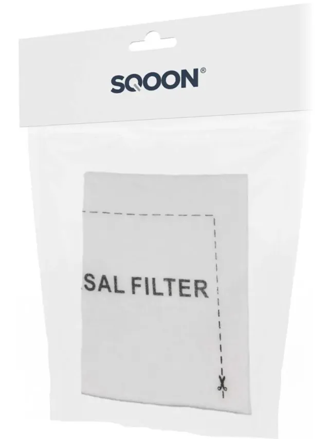 SQOON Universeel microfilter 25x20 cm - Op maat te knippen - Geschikt voor diverse stofzuigers - Ideaal voor het filteren van fijne stofdeeltjes Wit