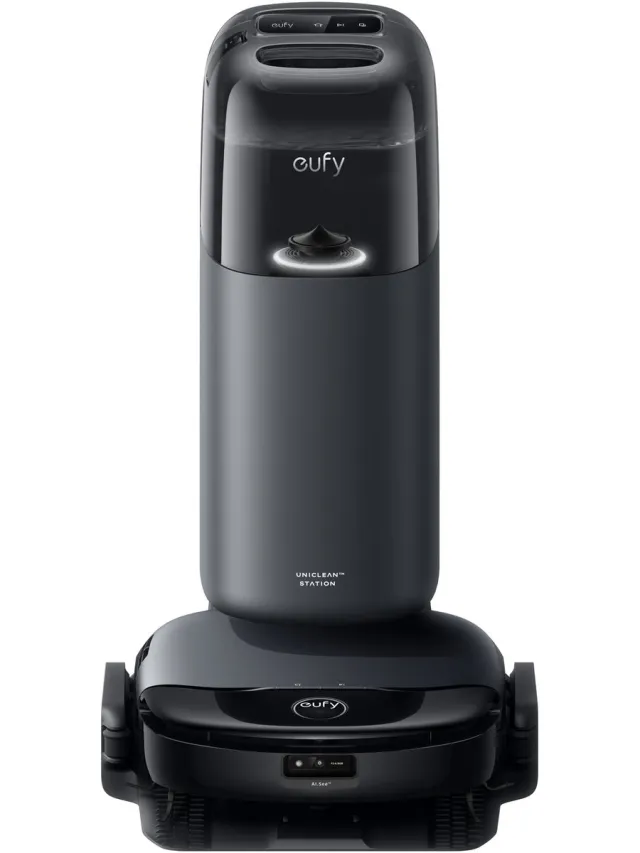 Eufy Clean S1 HydroJet Robot Stofzuiger met Moppfunctie - All-in-one Station - Revolutionair Reinigingssysteem - Altijd Schone Mop - Auto Lift Mop - Slimme Obstakeldetectie - Voor Huisdierharen. Zwart