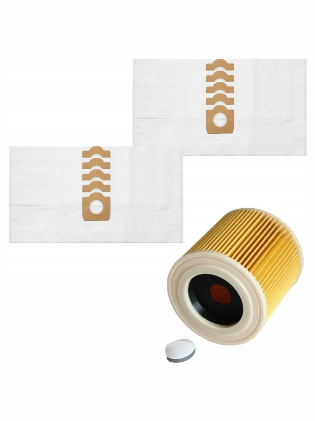 AreoSe Stofzuigerzakken en filters voor KARCHER WD3 SE 4001 6.959 - 130.0 + Filtr 6.414-552.0 - 10 zakken + 1 filter