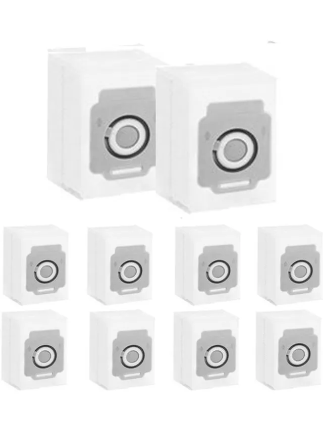 AMtechno 6 stofzuigerzakken geschikt voor iRobot Roomba i7 i7+ i3 i3+j7 J7+S9 S9+Clean Base, stofzuiger afzuigstation, vervangende stofzakken zakken, grote capaciteit, reservezak, stofzuigerzakken, past perfect wit