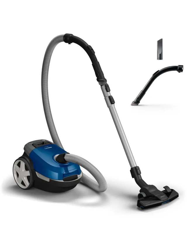 Philips Performer Compact 3000 Series XD3110/09 - Stofzuiger met Zak - Donkerblauw - + 2 Extra Mondstukken Dark Royal Blue