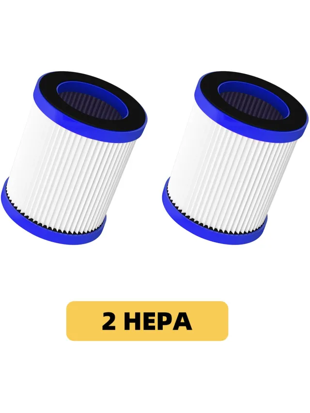 Elekiatech Steelstofzuiger HEPA Filter Accessoires - Set van 2 - alleen geschikt voor Elekiatech modellen XL315, XL316, XL618E-8 blauw