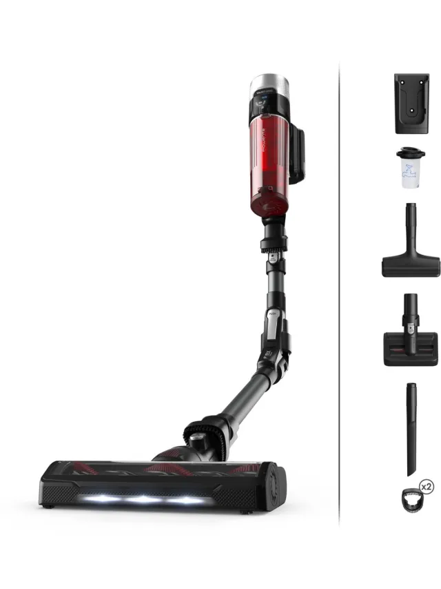 Rowenta X-Force Flex 9.60 RH2078 - Steelstofzuiger - Draadloos - 100 Airwatt - Flexibele Buis - 45 min. gebruikstijd - LED verlichting zuigmond Zwart