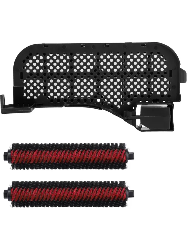 GelldG Stofzuigeronderdelen - 3 Stuks - Reinigingsborstels en Waterfilter - Geschikt voor Roborock S8 MaxV Ultra/S8 Pro Ultra - Efficiënte Reiniging - Inclusief 2 Borstels en 1 Waterfilter Zwart