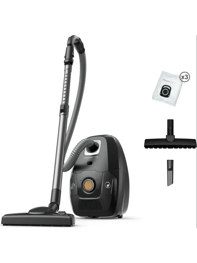 Rowenta Silence Force 8 Parket RO6176 - Stofzuiger met zak - 900W - HEPA-filter - 4.5L Zwart