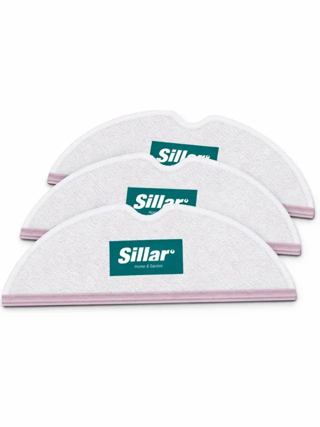 Sillar 3x Sillar Dweildoeken van Microvezel voor Robotstofzuiger Xiaomi Roborock S5 / S6 / S50 – Vervanging Dweilpads Grijs, wit