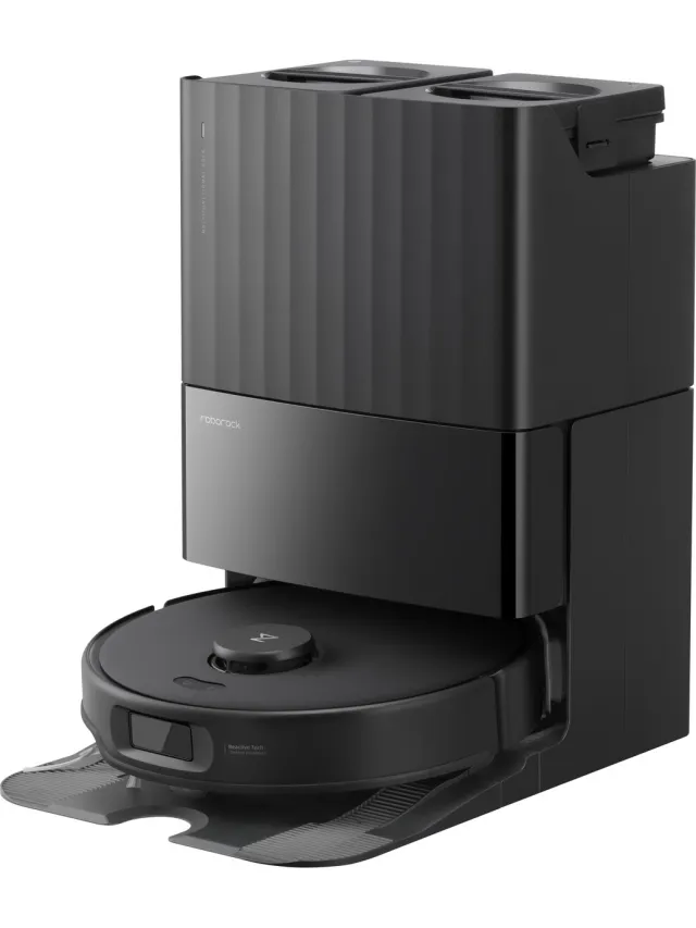 Roborock Qrevo Edge S5A robotstofzuiger - 18500Pa - met dweilfunctie&Liftable mop - anti-verstrengeling - obstakelvermijding - individuele tapijtstrategie - ultradun design - 75 °C heet water mopwas - Zelfreinigend - Zwart - S8 Pro Ultra upgrade