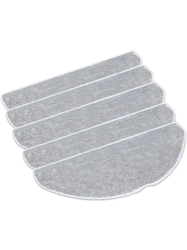 Tapo Vervangende Onderdelen - Dweilpads - 5 stuks - Geschikt voor Tapo RV20 Max Plus/Tapo RV20 Max/Tapo RV30 Max Plus/ Robotstofzuiger Grijs