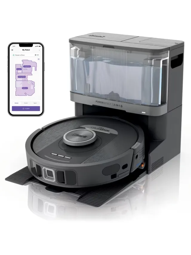 Shark PowerDetect NeverTouch Pro - 2-in-1 Robotstofzuiger en- Mop - Automatisch Leeg Systeem - 30 Dagen Onderhouds Vrij - RV2800YEEU Zwart