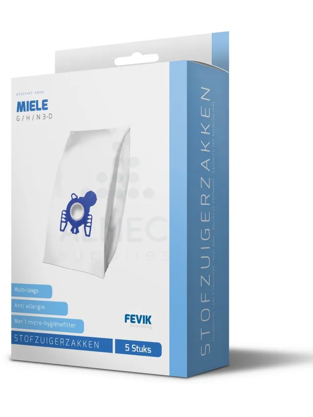 SQOON FEVIK Stofzuigerzakken voor Miele G/N serie Wit/blauw