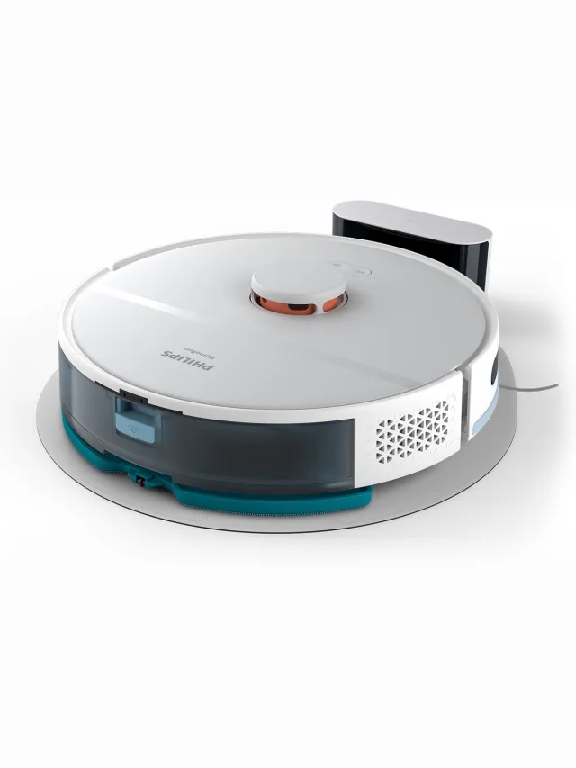 Philips HomeRun 2000-serie Robotstofzuiger Met Dweilfunctie – XU2000/25 – 6000 Pa Sterke Zuigkracht – Slimme Navigatie Wit