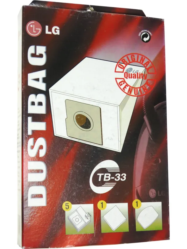 Lg Stofzuigerzakken TB-33 - TURBO 2700 - 2900 - V3300 - V3310 - V3314 - 5 stuks