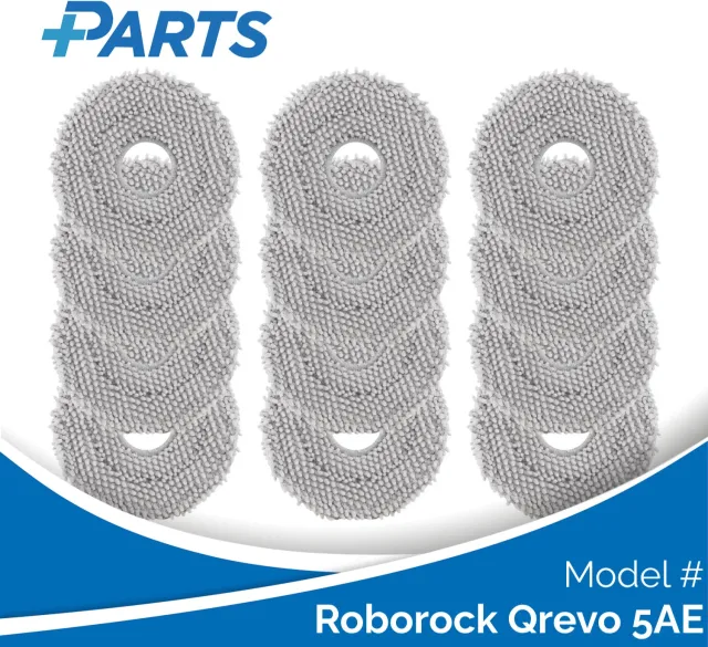 Plus.Parts Roborock Qrevo 5AE Dweilpads (12 Stuks, Plus.Parts® alternatief voor 8.02.0246) Overig