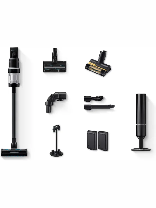 Samsung VS28C9784QK/EU steelstofzuiger & elektrische bezem 2-in-1-steelstofzuiger Batterij/Accu Droog Zakloos 0,5 l Zwart
