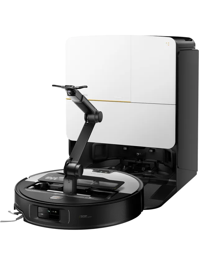 Roborock Saros Z70 – Robotstofzuiger en dweilrobot – Met OmniGrip-arm – 22.000 Pa – Aangedreven door AI – 7,98 cm ultradun – FlexiArm Riser – Tech AdaptiLift-chassis – Vermijdt obstakels – Multifunctioneel dock 4.0 zilver