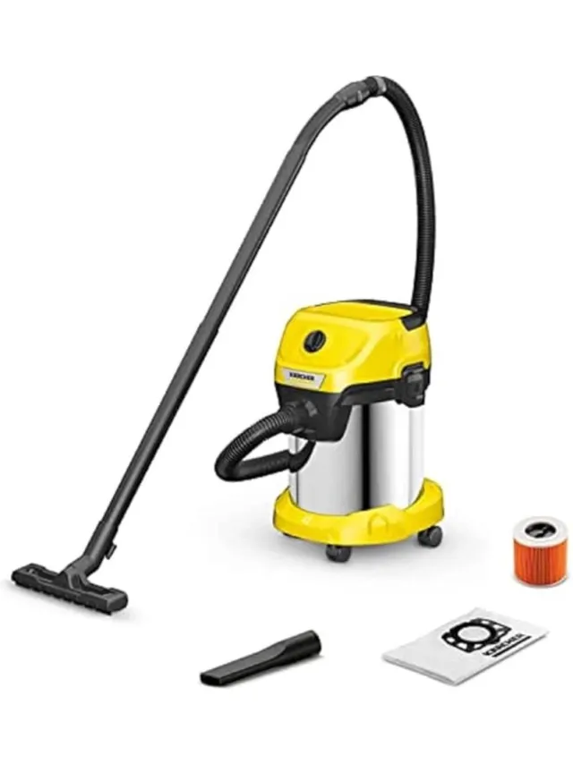 Thuys Professionele Waterstofzuiger – Waterzuiger – Stofzuiger zonder Zak – Nat/Droog Zuiger – Tapijtreiniger – 1000W – Geel