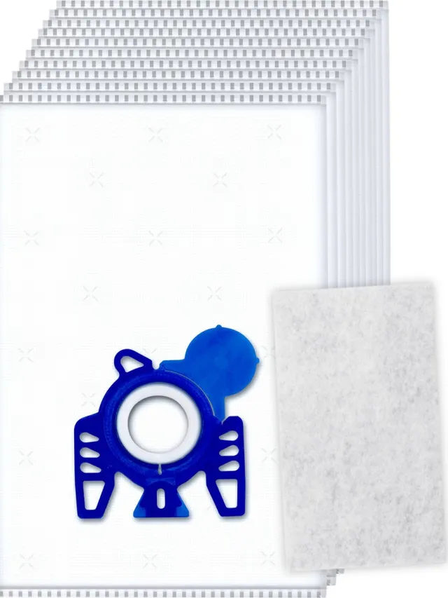 Dparts 10x Dparts stofzuigerzakken geschikt voor Miele GN - met motorfilter - HyClean 3D Efficiency gn stofzakken - Complete C2 C3 - Classic C1 - S8 S5 S2 - MI40 zakken