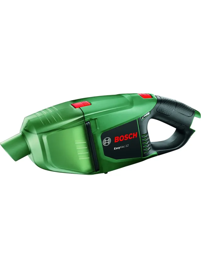 Bosch EasyVac 12 Kruimelzuiger - Losse Body (geleverd zonder 12 V accu en lader) Groen
