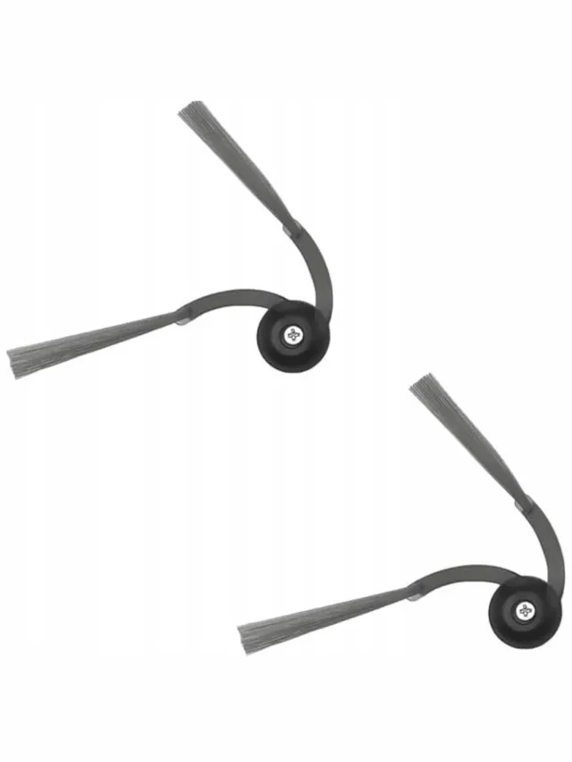 AreoSe Zijborstels voor Roborock Qrevo Curv/Qrevo Edge Saros 10R / G20S Ultra - 2 stuks Zwart