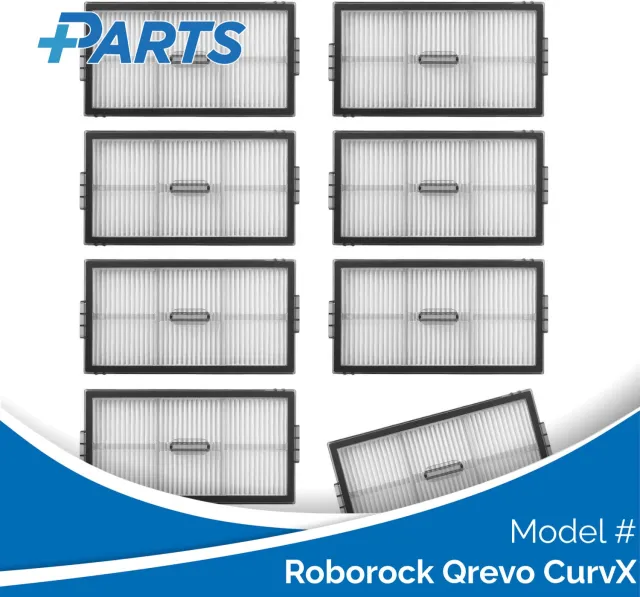 Roborock Qrevo CurvX Filters (8 Stuks, Plus.Parts® alternatief voor 8.02.0471) overig