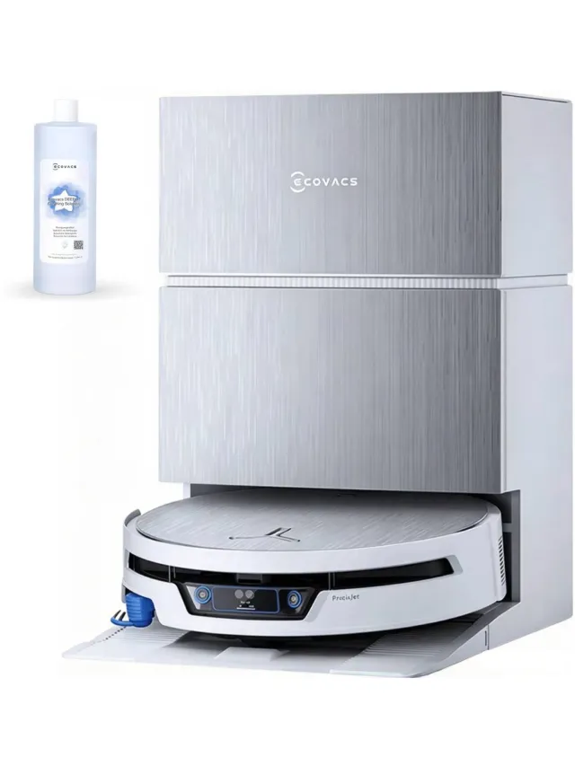 Ecovacs Deebot X12S Pro Omni - Robotstofzuiger Met Dweilfunctie - 27.000 Pa - 63°C Warm Water - Omni Station - AIVI 3D 4.0 - Wit - 1000ml Schoonmaakmiddel