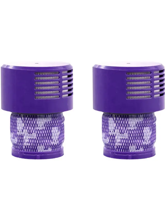 Cleanyx HEPA Filters geschikt voor Dyson V10 / SV12 - Verhoogde Zuigkracht - Wasbaar en Herbruikbaar - Geschikt voor Allergieën - 2 Stuks Paars V10