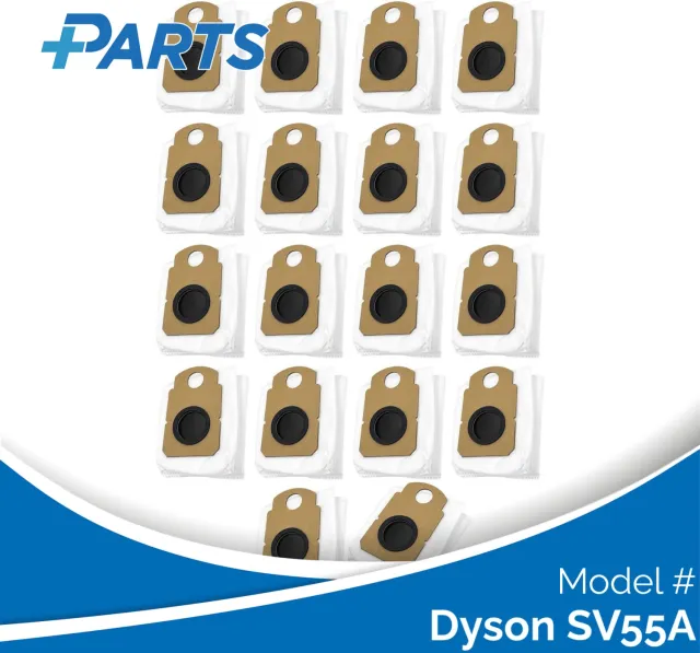 Plus.Parts Dyson SV55A Stofzakken (18 Stuks, Plus.Parts® alternatief voor 975738-01) Overig